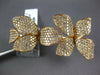 EXTRA LARGE 4.31CT WHITE & FANCY YELLOW DIAMOND 18K ROSE GOLD DOUBLE FINGER RING