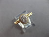 ESTATE .26CT DIAMOND 14KT YELLOW GOLD ROUND CLUSTER INVISIBLE OVAL HALO FUN RING