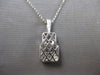 .76CT DIAMOND & AAA PINK SAPPHIRE 14KT WHITE GOLD DOUBLE SQUARE FLOATING PENDANT