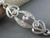 ESTATE WIDE & LONG .52CT DIAMOND 18KT WHITE GOLD ETOILE MILGRAIN TENNIS BRACELET
