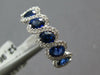 1.23CT DIAMOND & AAA SAPPHIRE 18K WHITE GOLD OVAL INFINITY LOVE ANNIVERSARY RING