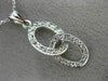 ESTATE .30CT DIAMOND 14KT WHITE GOLD 3D OVAL LOVE KNOT FLOATING PENDANT #25730