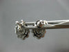 ESTATE .25CT DIAMOND 14KT WHITE GOLD 3D BEZEL FLOWER STUD EARRINGS