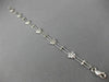 ESTATE .20CT DIAMOND 14K WHITE GOLD DOUBLE LINK FLOWER FLORAL BRACELET#19801