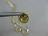 ESTATE ROUND DIAMOND ETOILE SOLITAIRE 14K GOLD FLOATING NECKLACE BOX CHAIN #3356