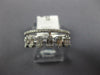 WIDE .45CT DIAMOND 14KT WHITE GOLD 3D ROUND & BAGUETTE CLUSTER ANNIVERSARY RING