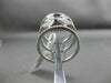 ESTATE LARGE .54CT DIAMOND 14KT WHITE GOLD 3D MULTI ROW DIAMOND SHAPE FUN RING