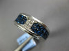 ESTATE 3.20CT DIAMOND & AAA SAPPHIRE 18K WHITE GOLD PRINCESS INVISIBLE MENS RING