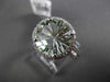 ESTATE LARGE 4.95CT DIAMOND & AAA GREEN AMETHYST 14K WHITE GOLD DOUBLE BAND RING