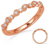 .16CT DIAMOND 14KT ROSE GOLD 3D ROUND & PEAR SHAPE FILIGREE MILGRAIN FUN RING