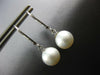 ESTATE AAA SOUTH SEA PEARL 14KT WHITE GOLD 3D CLASSIC LEVERBACK HANGING EARRINGS