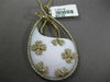 ANTIQUE LARGE 24CT DIAMOND & AGATE 18KT YELLOW GOLD FLORAL FLOATING DROP PENDANT