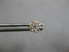 ESTATE .38CT DIAMOND 18KT YELLOW GOLD 3D CLASSIC FLOWER INVISIBLE STUD EARRINGS