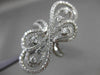 ANTIQUE MASSIVE 1.36CT DIAMOND 18KT WHITE GOLD 3D FLOATING MUSICAL NOTE FUN RING