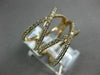 ESTATE LARGE .72CT DIAMOND 14KT ROSE GOLD 3D MULTI ROW CRISS CROSS LOVE RING