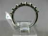 ESTATE .64CT DIAMOND 14KT WHITE GOLD ETOILE SEMI ETERNITY ANNIVERSARY RING #1224