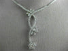 ESTATE 2.18CT ROUND DIAMOND 14KT WHITE GOLD CLASSIC FLOWER DROP NECKLACE #19983