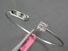 .30CT DIAMOND 18KT WHITE GOLD ROUND & BAGUETTE SQUARE FLORAL FUN BANGLE BRACELET
