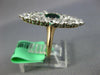 LARGE 3.60CT DIAMOND & AAA EMERALD PLATINUM & 14K YELLOW GOLD 3D ENGAGEMENT RING