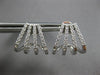 ESTATE .44CT DIAMOND 18KT WHITE GOLD 3D MULTI ROW UMBRELLA FUN HANGING EARRINGS