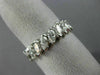 ESTATE 3.40CT DIAMOND 14K WHITE GOLD 3D MARQUISE ETERNITY ANNIVERSARY RING #1834