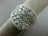 ESTATE LARGE 3.0CT DIAMOND 14KT WHITE GOLD ETOILE FILIGREE CLUSTER LOVE RING