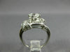 ANTIQUE WIDE 1.59CT DIAMOND PLATINUM 3D ROUND & BAGUETTE ENGAGEMENT RING #26657