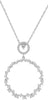 ESTATE .78CT DIAMOND 14KT WHITE GOLD GRADUATING CIRCLE OF LIFE FLOATING PENDANT