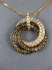 ESTATE 1.44CT WHITE & CHOCOLATE FANCY DIAMOND 18KT ROSE GOLD TRINITY FUN PENDANT