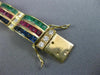 ESTATE WIDE 11.4CT DIAMOND & AAA MULTI GEM 18K YELLOW GOLD TENNIS BRACELET 25985