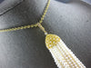 EXTRA LARGE & LONG .51CT DIAMOND & AAA SOUTH SEA PEARL 18KT YELLOW GOLD NECKLACE