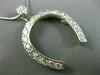 ESTATE LARGE PLATINUM 2.60CT DIAMOND 3D HORSESHOE LUCKY FLOATING PENDANT #21965
