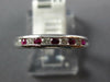 .27CT DIAMOND & AAA RUBY 18KT WHITE GOLD CLASSIC ROUND CHANNEL ANNIVERSARY RING