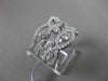 ESTATE WIDE 1.0CT DIAMOND 14KT WHITE GOLD ETOILE WAVE FUN COCKTAIL RING F/G VS