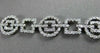 ESTATE WIDE 2.63CT DIAMOND 14KT WHITE GOLD CIRCLE & SQUARE BRACELET BEAUTIFUL!!