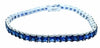 ESTATE 11.90CT AAA SAPPHIRE 18KT WHITE GOLD 3D CLASSIC PRINCESS TENNS BRACELET