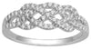 ESTATE .33CT DIAMOND 14KT WHITE GOLD ROUND 3D CLASSIC DOUBLE INFINITY LOVE RING