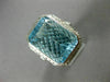 EXTRA LARGE 21.26CT DIAMOND & AAA BLUE TOPAZ 18KT WHITE GOLD 3D ENGAGEMENT RING