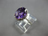 2.81CT DIAMOND & AAA AMETHYST 14KT WHITE GOLD OVAL & ROUND HALO ENGAGEMENT RING