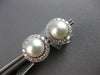 EXTRA LARGE 1.2CT DIAMOND & SOUTH SEA PEARL 18K WHITE & 14K YELLOW GOLD EARRINGS