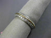 ESTATE 1.17CT DIAMOND 18KT 2 TONE GOLD TWO ROW ETERNITY WEDDING ANNIVERSARY RING