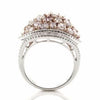 EXTRA LARGE 2.29CT WHITE & PINK DIAMOND 18KT WHITE & ROSE GOLD MULTI SHAPE RING