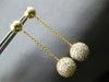 1.0CT DIAMOND 14KT YELLOW GOLD 3D ROUND DOME SHAPE BY THE YARD HANGING EARRINGS