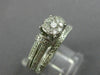 ESTATE WIDE .50CT DIAMOND 14KT WHITE GOLD 3D ROUND FILIGREE ENGAGEMENT RING SET