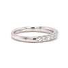 .49CT DIAMOND 18K WHITE GOLD 3D ROUND 3MM SEMI ETERNITY WEDDING ANNIVERSARY RING