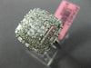 LARGE 1.39CT ROUND PRINCESS & BAGUETTE DIAMOND 18KT WHITE GOLD 3D SQUARE RING