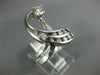 LARGE .71CT DIAMOND 14KT WHITE GOLD 3D SOLITAIRE LOVE KNOT INFINITY FUN RING