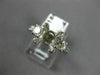 ESTATE .40CT DIAMOND 14K WHITE GOLD 3D 3 STONE SEMI MOUNT ENGAGEMENT RING #5991