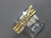 ESTATE 1.33CT DIAMOND 14KT YELLOW GOLD 3D 3 ROW CRISS CROSS INFINITY LOVE RING
