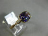 1.85CT DIAMOND & AAA AMETHYST 14K ROSE GOLD DOUBLE HEART OPEN FILIGREE LOVE RING